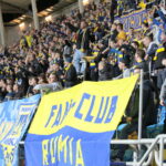 Rewanżowy mecz półfinału Pucharu Polski: Arka Gdynia - Korona Kielce. Kibice gospodarzy / Krzysztof Bujnowicz / Radio Kielce