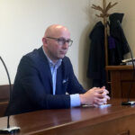 Marcin Perz (na zdjęciu), prezes Specjalnej Strefy Ekonomicznej „Starachowice”, podczas rozprawy sądowej / Monika Miller / Radio Kielce