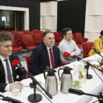 02.04.2018 Studio Polityczne w Radiu Kielce. Senator Krzysztof Słoń, poseł Marek Kwitek,  senator Jacek Włosowicz i poseł Marzena Okła -Drewnowicz / Jarosław Kubalski / Radio Kielce
