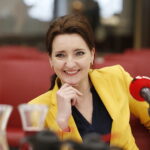 02.04.2018 Studio Polityczne w Radiu Kielce. Poseł PO Marzena Okła - Drewnowicz / Jarosław Kubalski / Radio Kielce