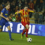 04.04.2018 Kielce. Puchar Polski. Mecz Korona Kielce - Arka Gdynia. Nika Kaczarawa / Jarosław Kubalski / Radio Kielce