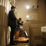 06.04.2018 Kielce. Kościół pw. Świętej Trójcy. Międzynarodowy Festiwal Muzyki Organowej i Sakralnej „Anima Mundi”. Gra Els Biesemans / Jarosław Kubalski / Radio Kielce