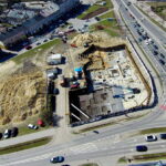 06.04.2018 Kielce. Budowa budynku biurowo - usługowo - mieszkalnego pomiędzy ulicami Pelca, IX Wieków Kielc i 1 Maja / Jarosław Kubalski / Radio Kielce