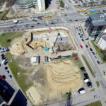 06.04.2018 Kielce. Budowa budynku biurowo - usługowo - mieszkalnego pomiędzy ulicami Pelca, IX Wieków Kielc i 1 Maja / Jarosław Kubalski / Radio Kielce