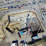 06.04.2018 Kielce. Budowa budynku biurowo - usługowo - mieszkalnego pomiędzy ulicami Pelca, IX Wieków Kielc i 1 Maja / Jarosław Kubalski / Radio Kielce