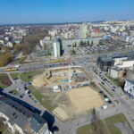 06.04.2018 Kielce. Budowa budynku biurowo - usługowo - mieszkalnego pomiędzy ulicami Pelca, IX Wieków Kielc i 1 Maja / Jarosław Kubalski / Radio Kielce