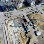 06.04.2018 Kielce. Budowa budynku biurowo - usługowo - mieszkalnego pomiędzy ulicami Pelca, IX Wieków Kielc i 1 Maja / Jarosław Kubalski / Radio Kielce