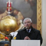 07.04.2018 Święty Krzyż. Wielkanocne spotkanie parlamentarzystów i sympatyków Prawa i Sprawiedliwości. Prezes świętokrzyskiego PiS Krzysztof Lipiec / Jarosław Kubalski / Radio Kielce