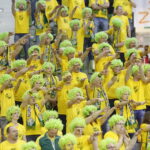 09.04.2018 Kielce. Siatkówka. Plus Liga. Mecz Dafi Społem Kielce - Warta Zawiercie. Kibice Warty / Jarosław Kubalski / Radio Kielce