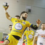 11.04.201811.04.2018 Kielce. Piłka ręczna. Puchar Polski. Mecz PGE Vive Kielce - Górnik Zabrze. Mateusz Kus / Jarosław Kubalski / Radio Kielce