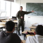 23.04.2018 Kielce. Legia Akademicka. Zajęcia teoretyczne na Politechnice Świętokrzyskiej / Jarosław Kubalski / Radio Kielce