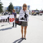 25.04.2018 Kielce. Protest pod UW przeciwko powołaniu prof. Bogdana Chazana na świętokrzyskiego konsultanta ds. ginekologii i położnictwa / Jarosław Kubalski / Radio Kielce