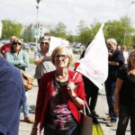 25.04.2018 Kielce. Protest pod UW przeciwko powołaniu prof. Bogdana Chazana na świętokrzyskiego konsultanta ds. ginekologii i położnictwa / Jarosław Kubalski / Radio Kielce