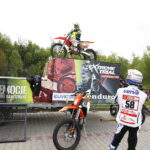 27.04.2018 Kielce. Festyn „Jednośladem bezpiecznie do celu”. Przemysław Kaczmarczyk i Maciej Giemza / Jarosław Kubalski / Radio Kielce