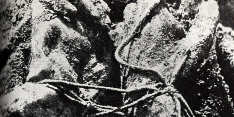 Zdjęcie z 1943 roku z ekshumacji ciał polskich oficerów zamordowanych przez NKWD w Katyniu w 1940 / wikipedia.org