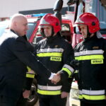 Minister Joachim Brudziński odwiedził remontowaną jednostkę Straży Pożarnej / Marzena Mąkosa / Radio Kielce