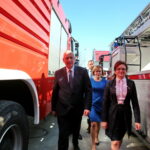 Minister Joachim Brudziński odwiedził remontowaną jednostkę Straży Pożarnej / Marzena Mąkosa / Radio Kielce