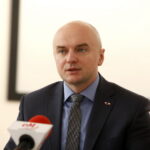 Konferencja prasowa w OMPiO dotycząca najbliższych wydarzeń patriotycznych. Rafał Nowak - Dyrektor Wzgórza Zamkowego  / Marzena Mąkosa / Radio Kielce