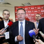 Konferencja SLD. Andrzej Szejna - wiceprzewodniczący SLD / Marzena Mąkosa / Radio Kielce