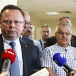 Konferencja SLD. Andrzej Szejna - wiceprzewodniczący SLD / Marzena Mąkosa / Radio Kielce