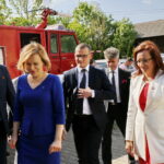 Wiceminister spraw wewnętrznych i administracji z wizytą w regionie. Na zdjeciu: Anna Krupka - posłanka PiS, Paweł Szefernaker - wiceminister w MSWiA, Pełnomocnik Rządu ds. Współpracy z Samorządem Terytorialnym i Agata Wojtyszek - wojewoda świętokrzyski / Marzena Mąkosa / Radio Kielce