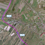 Wstępnie planowany przebieg obwodnicy Bogorii w powiecie staszowskim / ŚZDW
