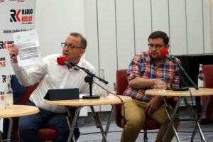 Studio Polityczne Radia Kielce. Od lewej: Krzysztof Sławiński - PO, Mateusz Żukowski - Nowoczesna / Kamil Król / Radio Kielce