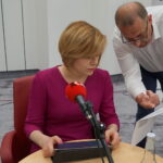 Studio Polityczne Radia Kielce. Anna Krupka - PiS i Krzysztof Sławiński - PO / Kamil Król / Radio Kielce