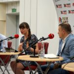 Kielce. Studio Polityczne. Na zdjęciu od lewej: Maciej Kmita - PO, Magdalena Fogiel-Litwinek - Kukiz'15, Karol Kliś - PSL / Karol Żak / Radio Kielce
