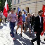 Pierwszomajowy pochód ulicami Kielc zorganizowany przez SLD / Jarosław Kubalski / Radio Kielce