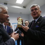 05.05.2018 Włoszczowa. Marszałek Senatu Stanisław Karczewski spotkał się z mieszkańcami miasta / Jarosław Kubalski / Radio Kielce