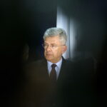 05.05.2018 Stadnicka Wola. Marszałek Senatu Stanisław Karczewski podczas konferencji prasowej / Jarosław Kubalski / Radio Kielce