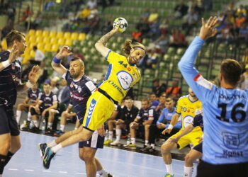 08.05.2018 Kielce. Mecz PGNiG Superligi  PGE Vive Kielce - Energa Kalisz. Dean Bombać / Jarosław Kubalski / Radio Kielce