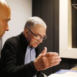 15.05.2018 Radio Kielce. Nagranie odcinków słuchowiska „Maszerują strzelcy, maszerują…”. Reżyser Sebastian Przybyłowicz i aktor Jerzy Trela / Jarosław Kubalski / Radio Kielce