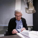 15.05.2018 Radio Kielce. Nagranie odcinków słuchowiska „Maszerują strzelcy, maszerują…”. Aktor Jerzy Trela / Jarosław Kubalski / Radio Kielce