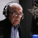 15.05.2018 Radio Kielce. Nagranie odcinków słuchowiska „Maszerują strzelcy, maszerują…”. Aktor Jerzy Trela / Jarosław Kubalski / Radio Kielce