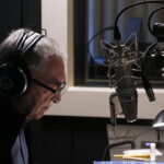 15.05.2018 Radio Kielce. Nagranie odcinków słuchowiska „Maszerują strzelcy, maszerują…”. Aktor Jerzy Trela / Jarosław Kubalski / Radio Kielce