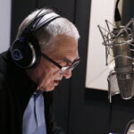 15.05.2018 Radio Kielce. Nagranie odcinków słuchowiska „Maszerują strzelcy, maszerują…”. Aktor Jerzy Trela / Jarosław Kubalski / Radio Kielce