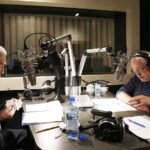 15.05.2018 Radio Kielce. Nagranie odcinków słuchowiska „Maszerują strzelcy, maszerują…”. Aktorzy Jerzy Trela i Jan Nowicki / Jarosław Kubalski / Radio Kielce