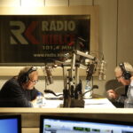 15.05.2018 Radio Kielce. Nagranie odcinków słuchowiska „Maszerują strzelcy, maszerują…”. Aktorzy Jerzy Trela i Jan Nowicki / Jarosław Kubalski / Radio Kielce