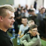 16.05.2018 Kielce. Dzień otwarty dla młodzieży w sądzie okręgowym. Inscenizacja rozprawy sądowej / Jarosław Kubalski / Radio Kielce