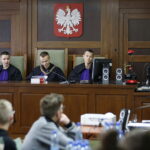 16.05.2018 Kielce. Dzień otwarty dla młodzieży w sądzie okręgowym. Inscenizacja rozprawy sądowej / Jarosław Kubalski / Radio Kielce