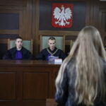 16.05.2018 Kielce. Dzień otwarty dla młodzieży w sądzie okręgowym. Inscenizacja rozprawy sądowej / Jarosław Kubalski / Radio Kielce