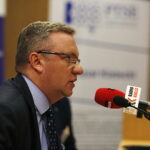 28.05.2018 Kielce. UJK. Sekretarz Stanu Szefa Gabinetu Prezydenta RP prof. UJ dr hab. Krzysztof Szczerski podczas konferencji „Racja stanu Polski w Europie” / Jarosław Kubalski / Radio Kielce