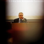 28.05.2018 Kielce. UJK. Sekretarz Stanu Szefa Gabinetu Prezydenta RP prof. UJ dr hab. Krzysztof Szczerski podczas konferencji „Racja stanu Polski w Europie” / Jarosław Kubalski / Radio Kielce