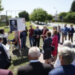 20.05.2018 Końskie. Nadanie imienia Przemysława Gosiewskiego rondu u zbiegu ulic Warszawskiej i Staszica / Jarosław Kubalski / Radio Kielce