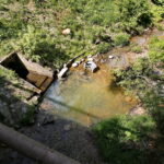 Zanieczyszczona rzeka Silnica przy ulicy Karczunek / Marzena Mąkosa / Radio Kielce