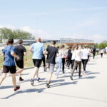 Bieg studentów przez Kampus Uniwersytetu Jana Kochanowskiego w Kielcach / Marzena Mąkosa / Radio Kielce