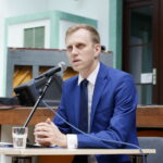 Ojcowie Niepodległości - otwarcie wystawy w Miejskim Centrum Kultury w Skarżysku-Kamiennej. Na zdjęciu: dr Michał Zawisza - BEN IPN Kielce / Marzena Mąkosa / Radio Kielce