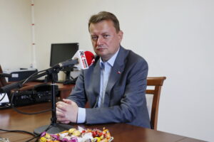 Minister obrony narodowej Mariusz Błaszczak w jednostce CPdMZ. Minister Mariusz Błaszczak / Marzena Mąkosa / Radio Kielce